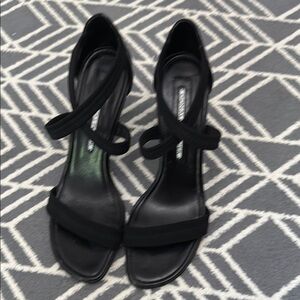 Donald J. Pliner Black Heeled Sandals Minimalist Design